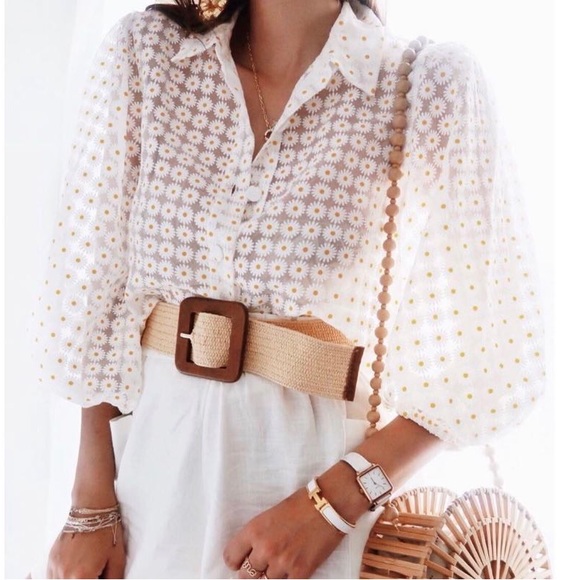 Zara Tops - Zara BLOGGER FAV Floral Organza Blouse